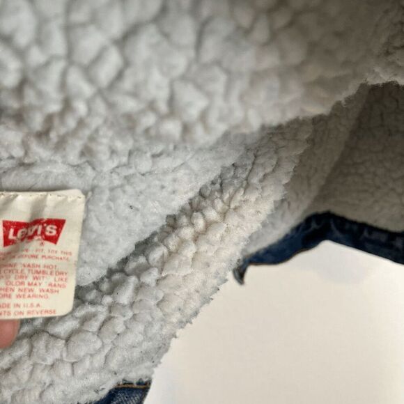 Levi's Vintage Sherpa Fleece Lined Snap Button Jacket Men's Size Large - Picture 5 of 10